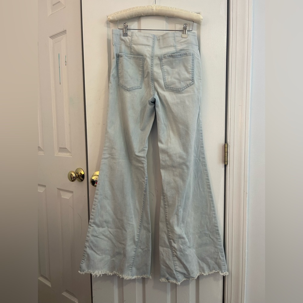 Free People Sky Blue Denim Pants - Picture 2 of 3